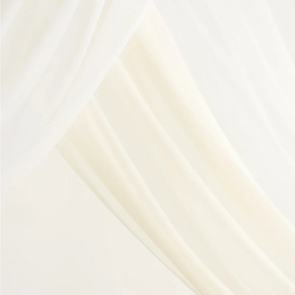 Ling’s Moment FLOWER ARCH DECOR WITH DRAPES IN WHITE & SAGE